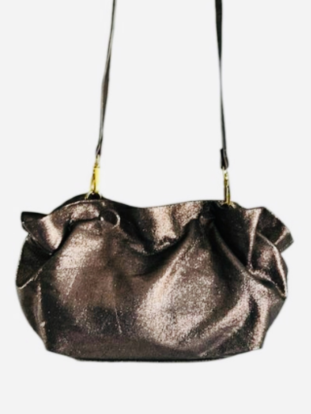 ANTHROPOLOGIE, Jory Ruffled Clutch Crossbody Bag
Metallic Bronze, NWOT